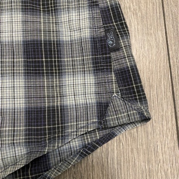 John Varvatos Blue Plaid Button Up Shirt Size XL - Picture 4 of 7